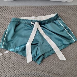 Silky PJ shorts with ribbon drawstring